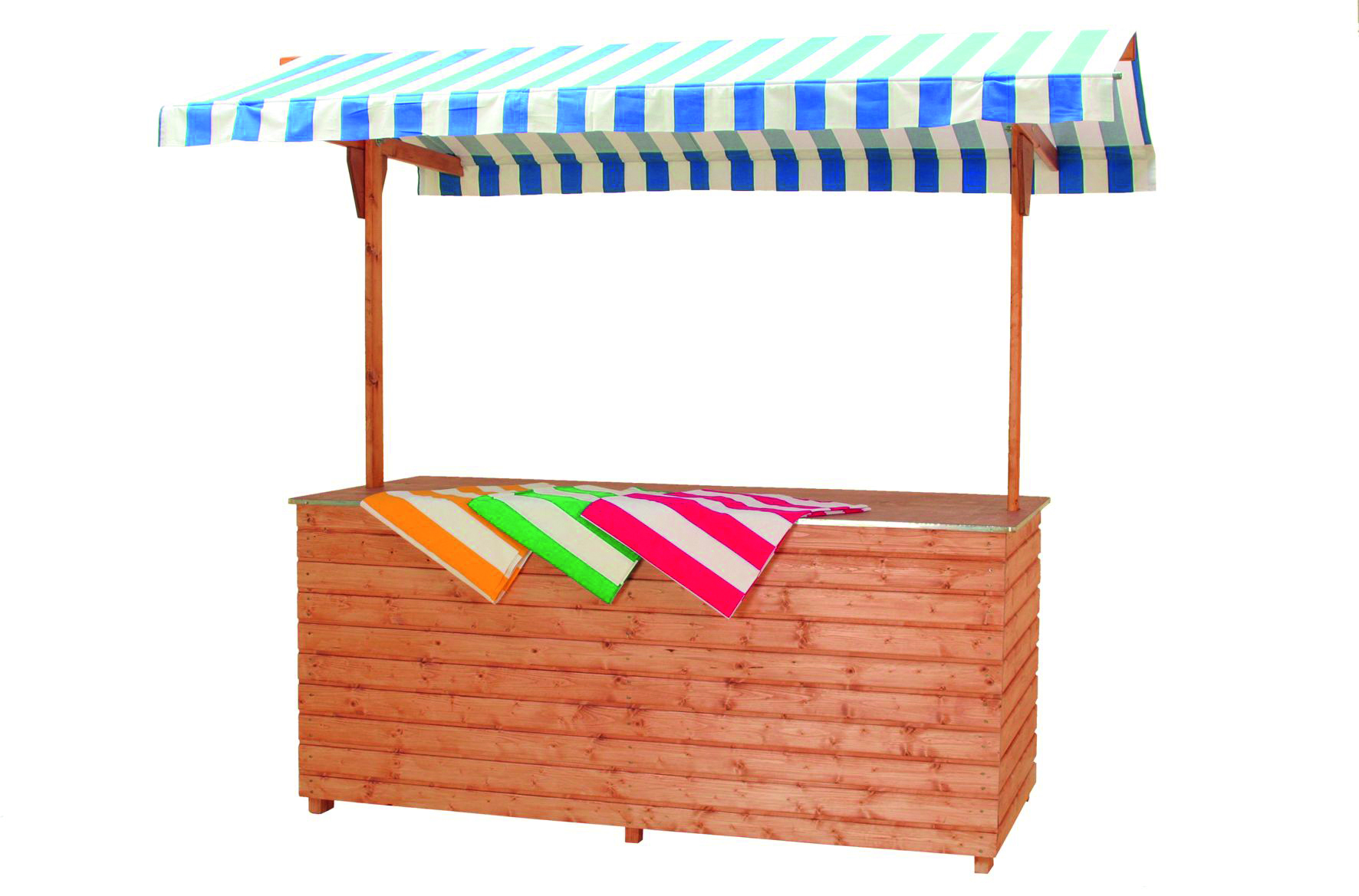 Stoffdach STRIPES zu Marktstand